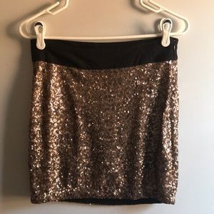 Rose Gold Sequin Skirt